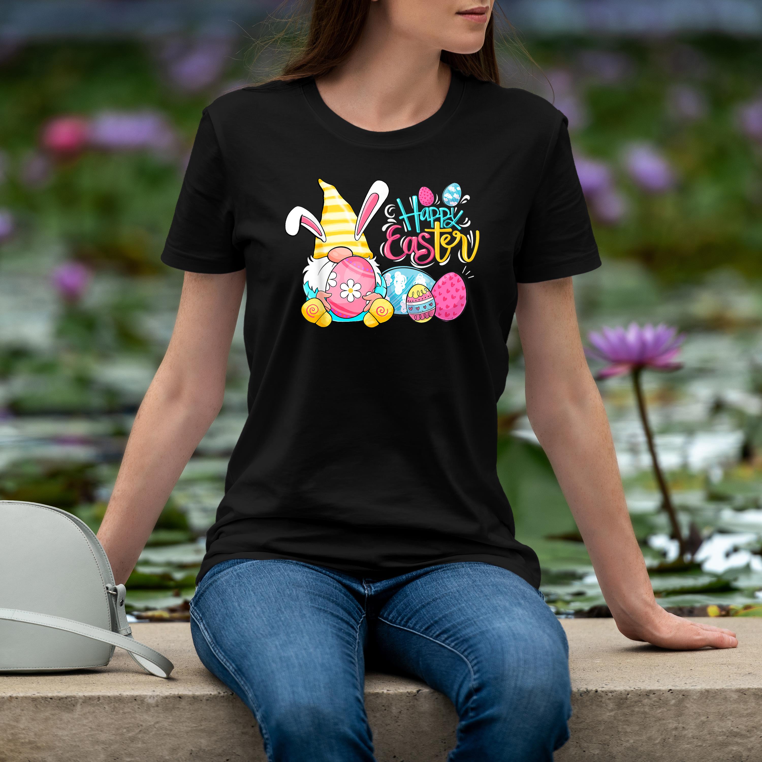 Happy Easter Cute Bunny Gnome Egg Hunting Spring Easter Shirt 